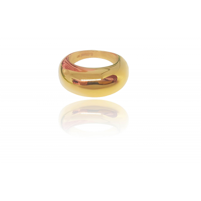 Citrine Stainless Steel Ring in Gold color (N18)